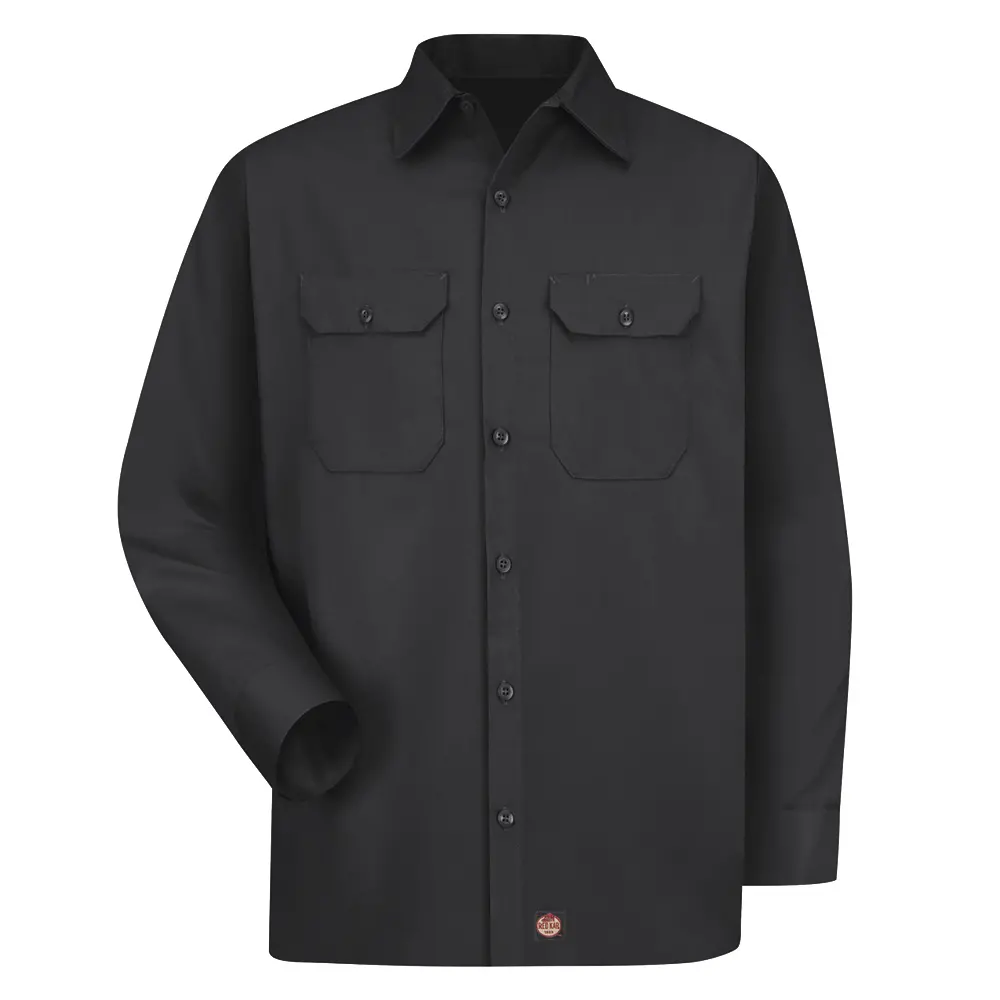 Men&#39;s Long Sleeve Utility Uniform Shirt-Red Kap