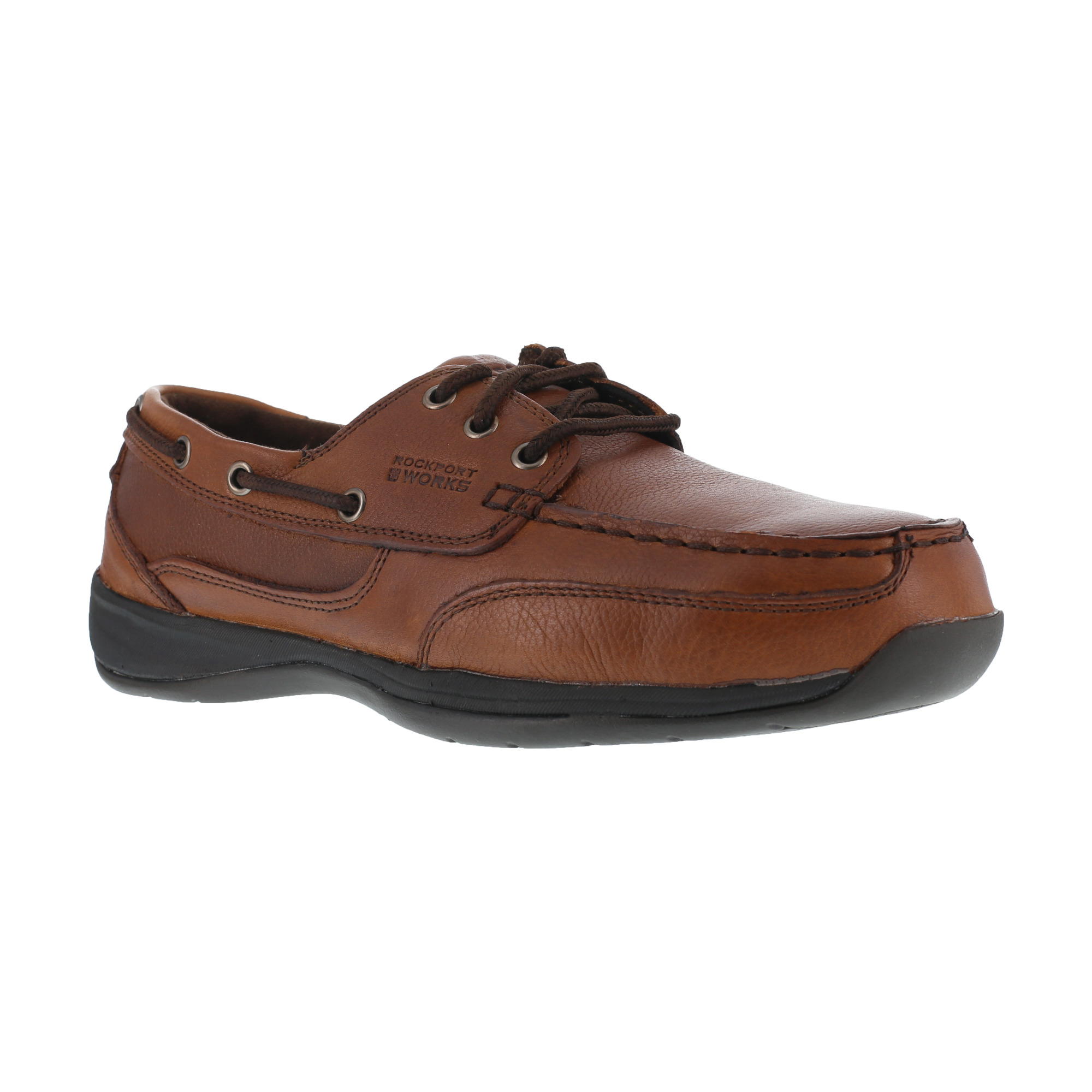 Rockport Work Men\'s Slip-On Sailing Club Steel-Toe Boat Shoes RK6745 Brown 9 M Rockport Works Men main image 3