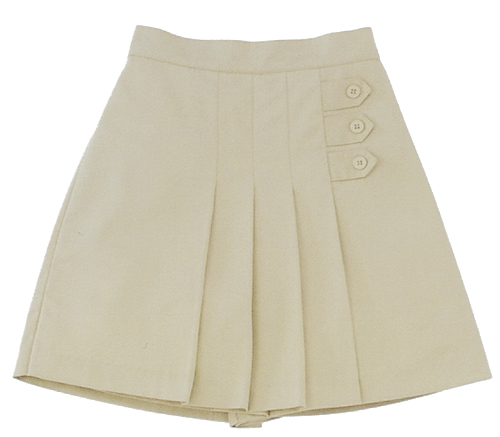 AUW Universal Girl&#8216;s 3-Button Pleated Skort-All Uniform Wear