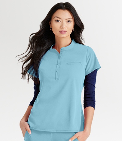 Women's medical scrub tops for nurses and healthcare professionals