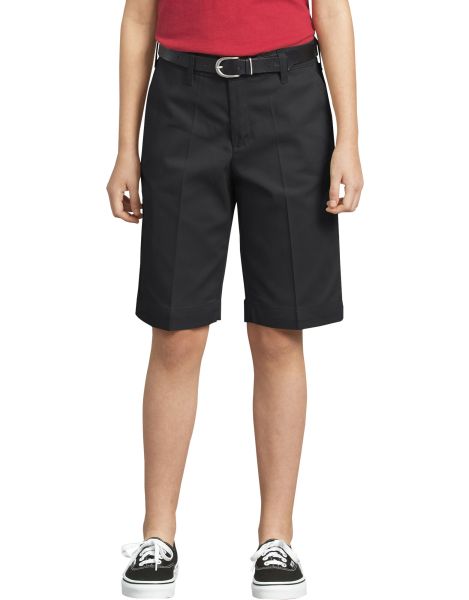 Girls Classic Fit Bermuda Stretch Twill Shorts, 4-6-DK_DK