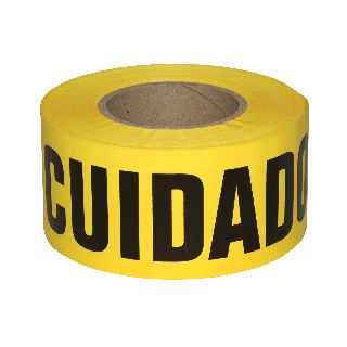 Pre-Printed Safetape Barricade Tape - Caution / Cuidado-Radians