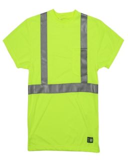 Mens Tall Hi&#45;Vis Class 2 Performance Short Sleeve T&#45;Shirt-Berne