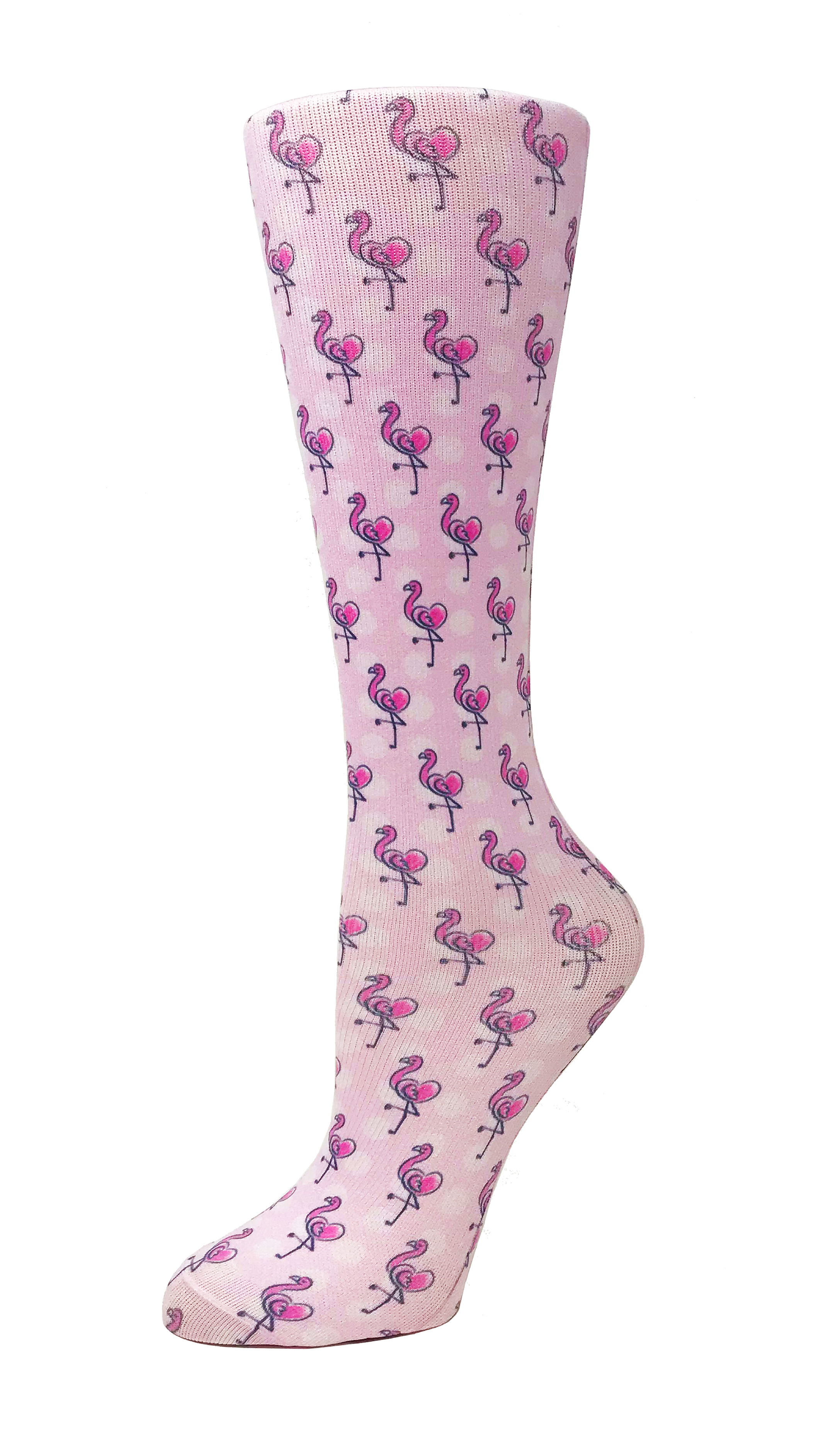 Flamingo Hearts - Cutieful Compression Socks-Cutieful