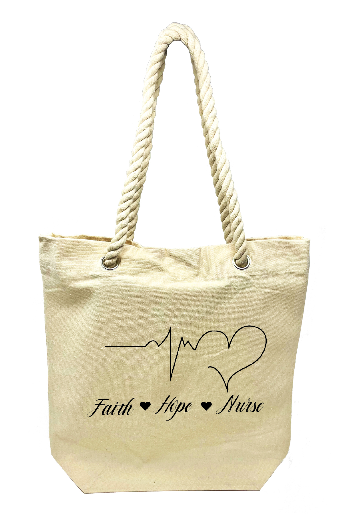 Faith Hope Nurse &#45; Canvas Tote Bag-Cutieful