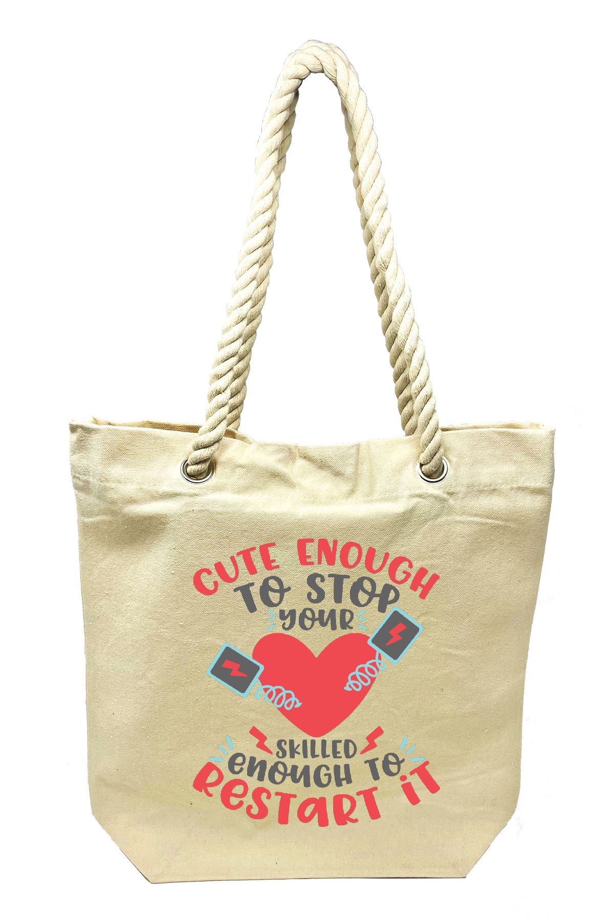 Cute and Skilled Enough &#45; Canvas Tote Bag-Cutieful