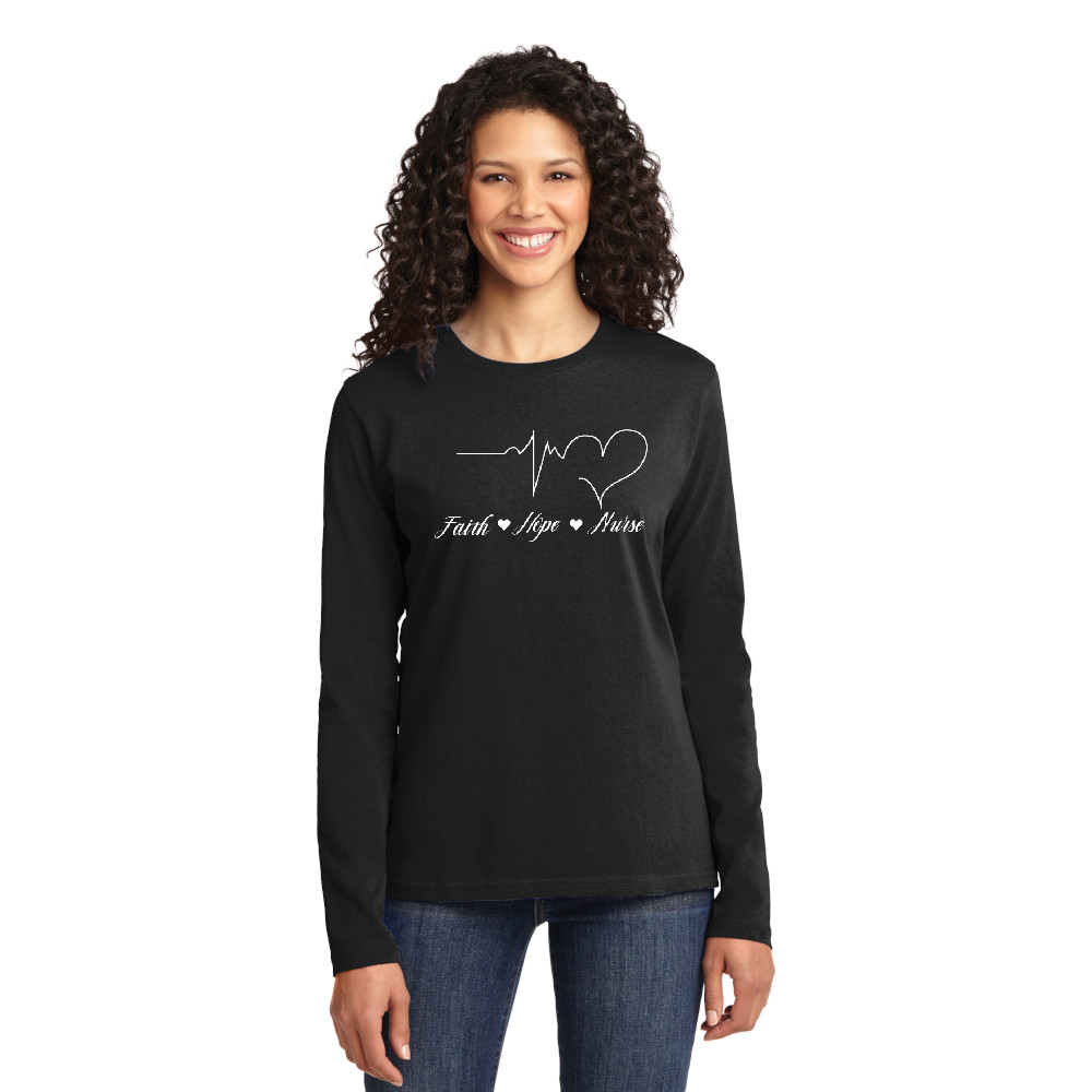 Faith Hope Love &#45; Cotton Long Sleeve T&#45;Shirt-Cutieful