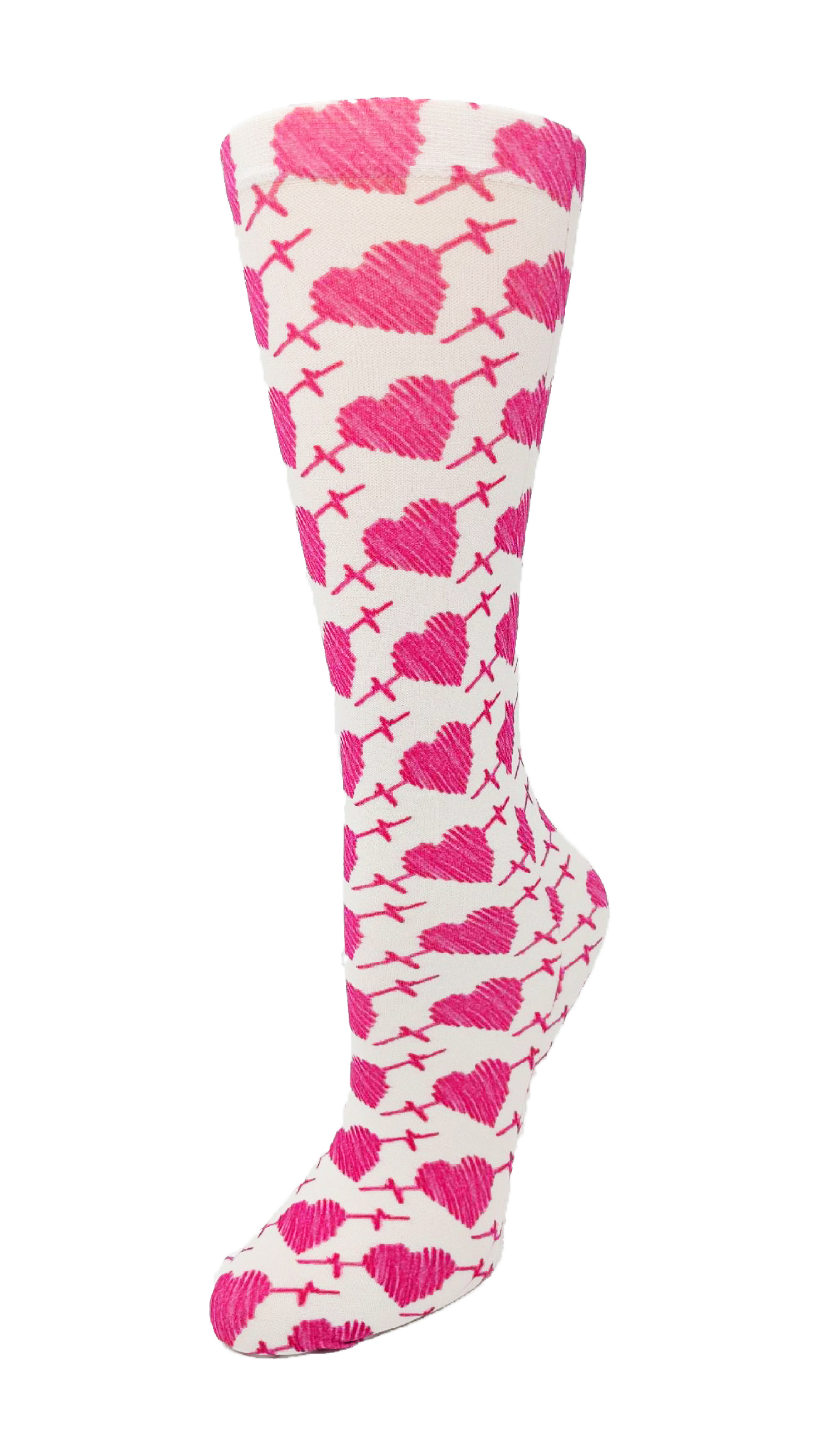 EKG Heart - Cutieful Compression Socks-Cutieful