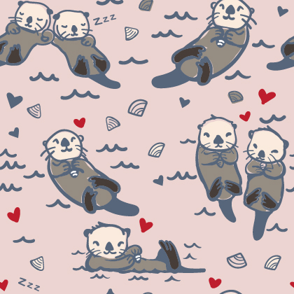 Otterly in Love Print - Cutieful Compression Socks-Cutieful