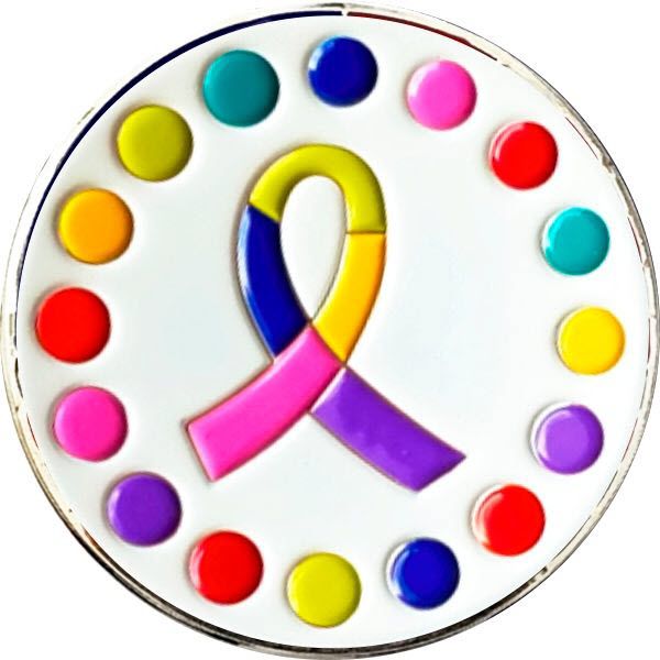 Cancer Awareness Ribbon - Smart Charms Enamel Badge Reel-Smart Charms