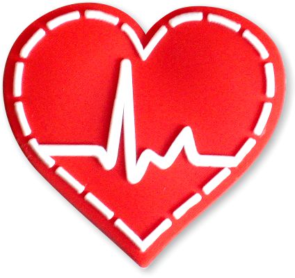 EKG Heart - Smart Charms 3D Rubber Badge Reel-Smart Charms