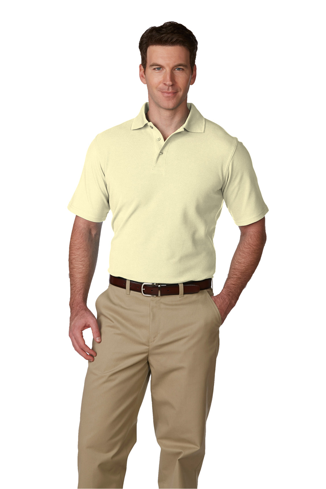 Buy Mens/Unisex Pique Polo Shirt, Short Sleeves, Hemmed - A