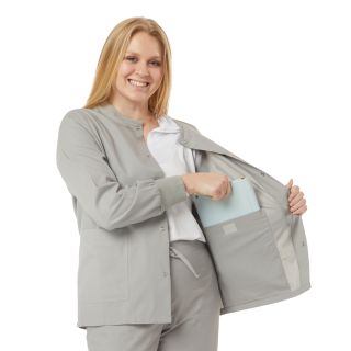 418C UltraSoft Unisex Crew Neck Scrub Jacket-Spectrum