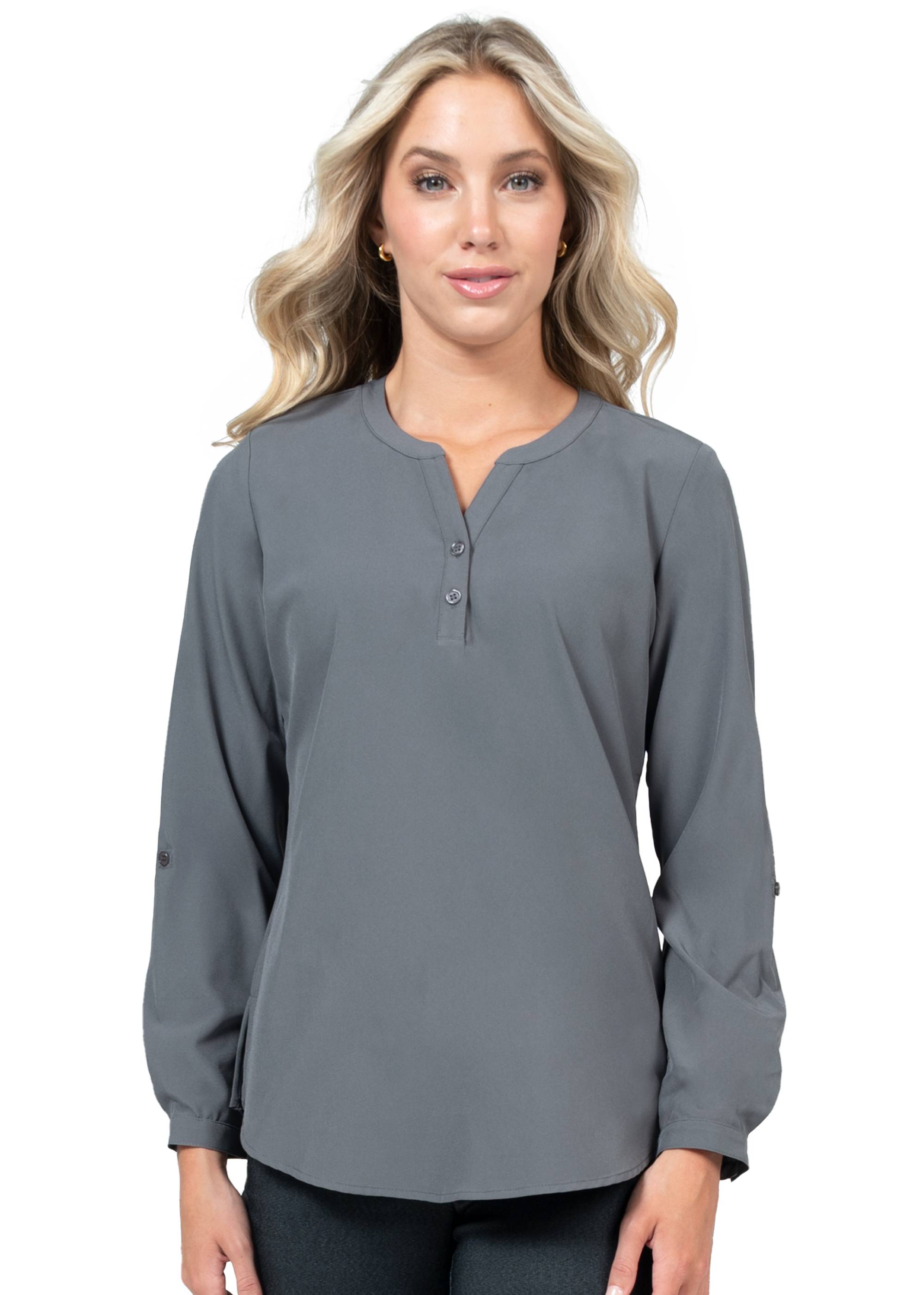 Stretch Blouse with 3/4 Roll-Zavate