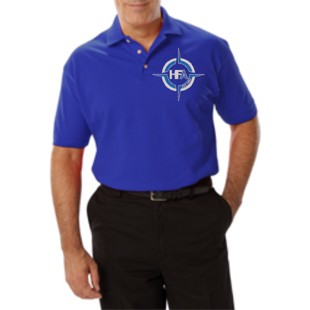 MENS SHORT SLEEVE SUPERBLEND PIQUE NO POCKET FOR HFA - BG7204-Blue Generation