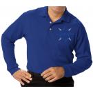 MENS LONG SLEEVE SUPERBLEND PIQUE NO POCKET FOR HFA-Blue Generation