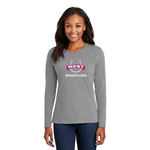 Ladies Long Sleeve T shirt-Port &#38; Company