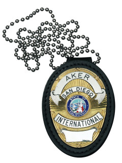 691 Badge Holder-Aker Leather