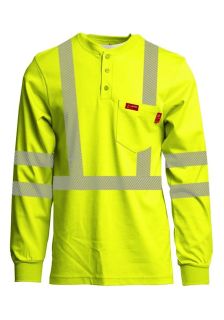 7oz. Hi-Viz Henleys | Inherent Blend | Class 3-Lapco