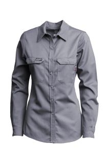 L-SFRAC_Heavy-Duty Welding Shirts | Non-FR | Khaki 10oz. 100% Cotton-LAPCO FR