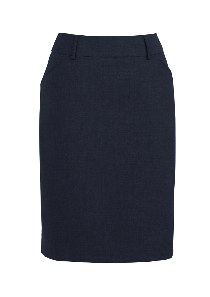 Biz Corporates Womens Comfort Wool Stretch Multi-Pleat Skirt-Biz Corporates