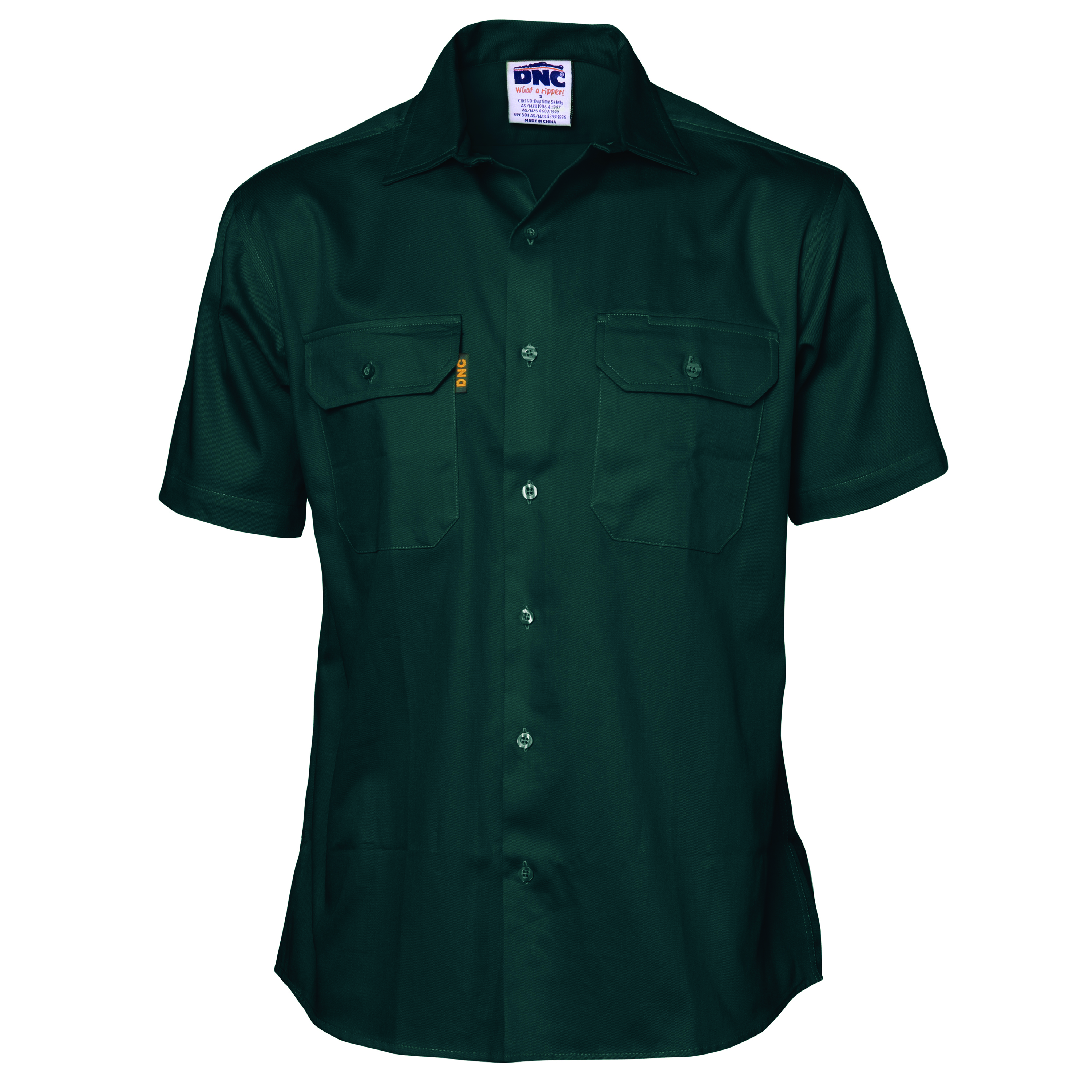 DNC Cotton Drill Work Shirt - Short Sleeve-DNC