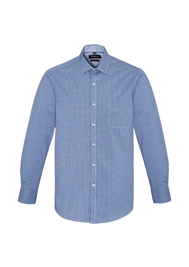 Biz Corporate Mens Newport Long Sleeve Shirt-Biz Corporates