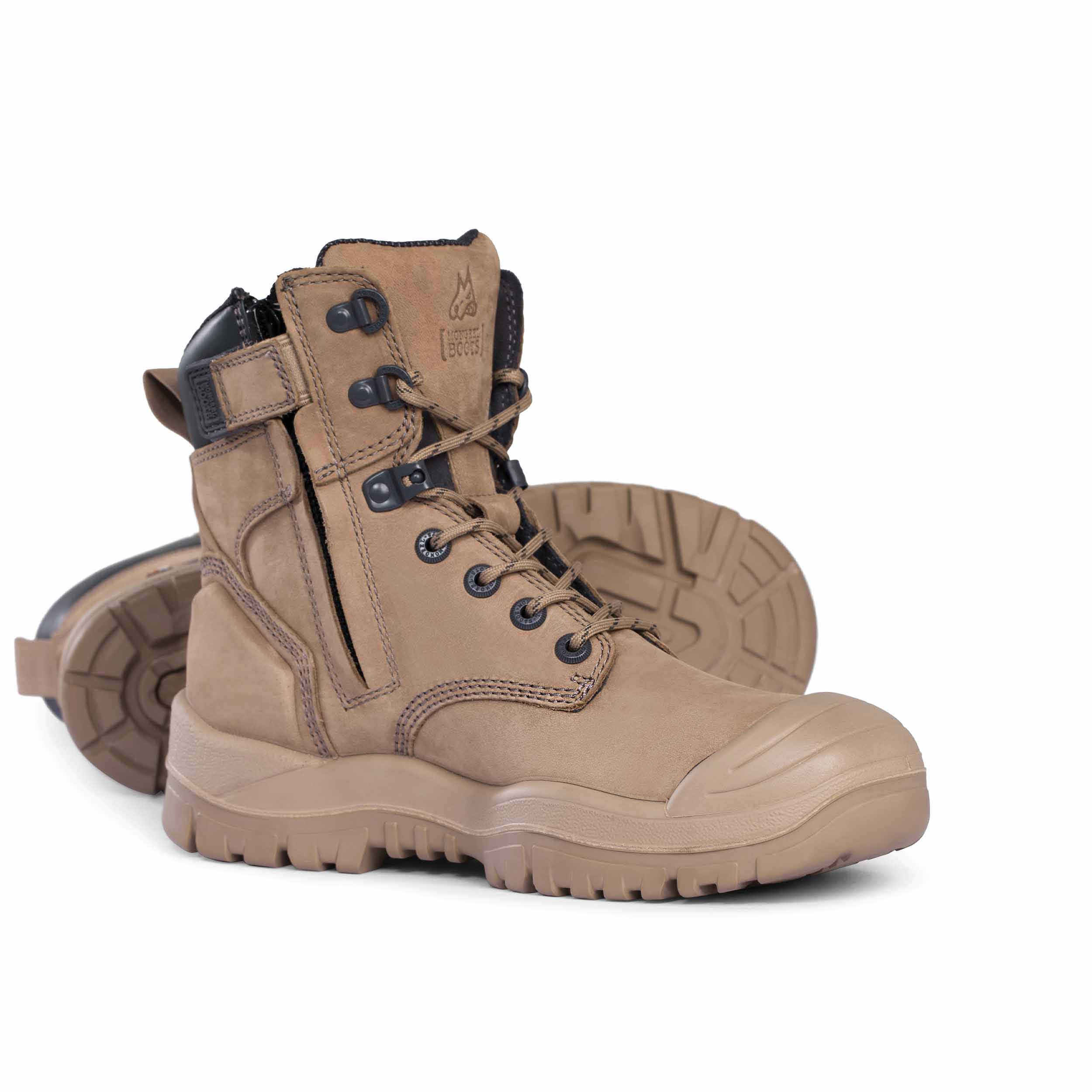 Mongrel Boots High Leg Zipsider Boot With Scuff Cap-Mongrel Boots