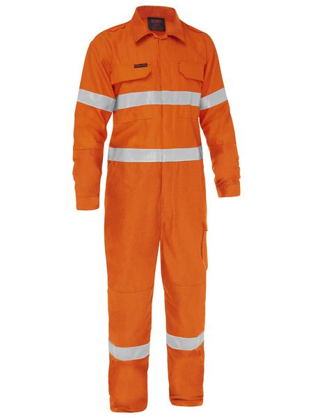 Bisley Apex 185 Taped Hi Vis Fr Ripstop Vented Coverall-Bisley