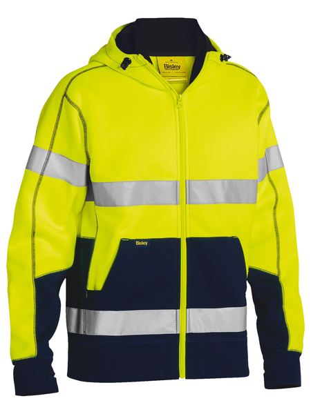 Bisley Taped Hi Vis Fleece Hoodie-Bisley