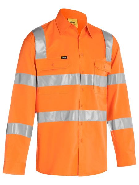 Bisley Taped Biomotion Cool Lightweight Hi Vis Shirt-Bisley