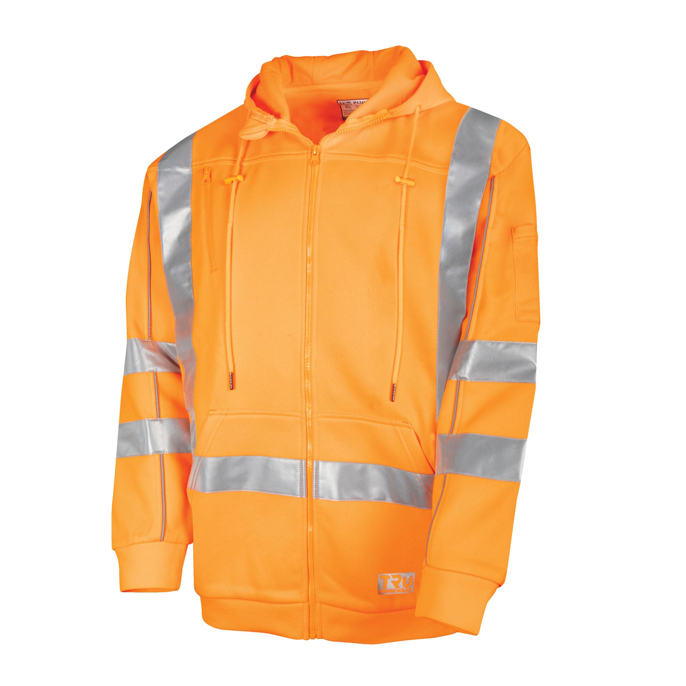 Tru Workwear Fleece Hoodie With Reflective Tape - NSW Rail-Tru Workwear