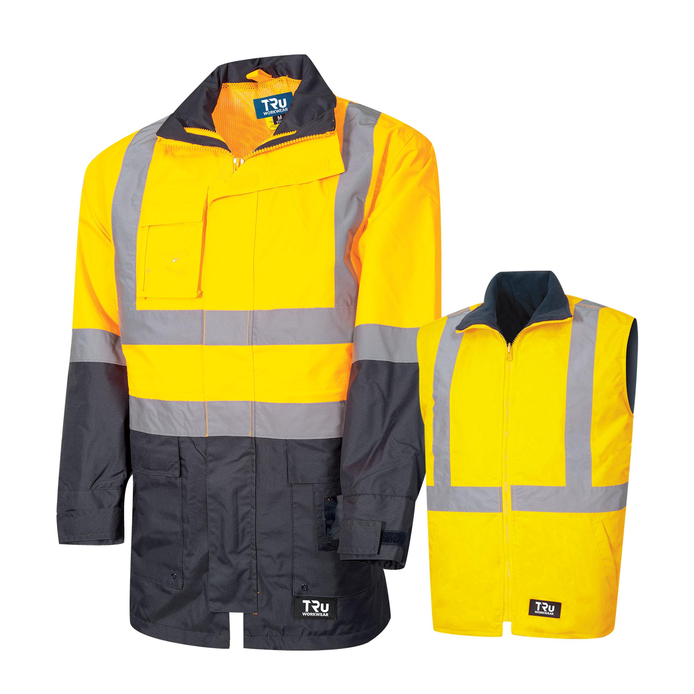 Tru Workwear 4 In 1 Jacket With Reflective Tape-Tru Workwear