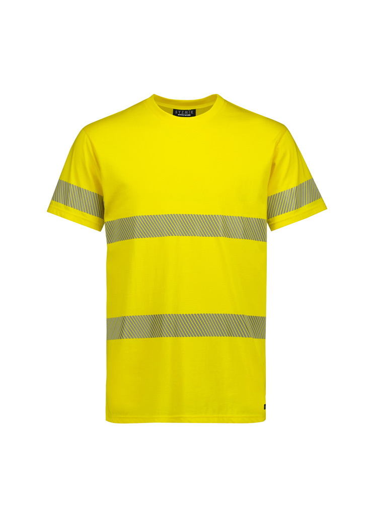 Mens Hi Vis Segmented Tape Cotton Tee Shirt-Syzmik