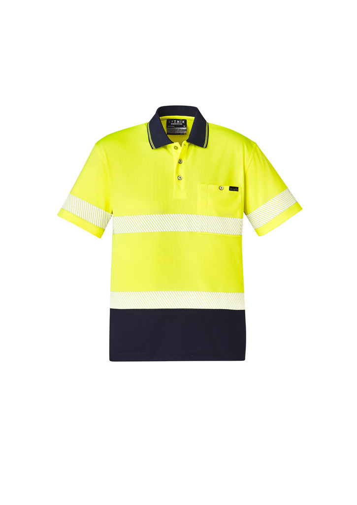 Syzmik Unisex Hi Vis Segmented Tape Short Sleeve Polo-Syzmik