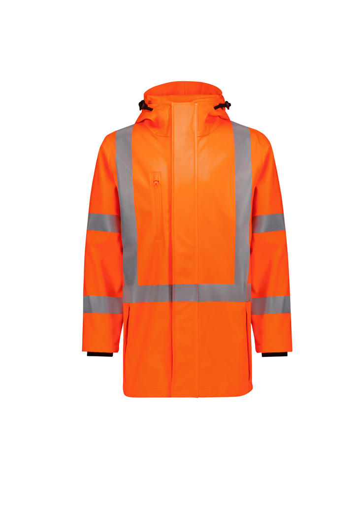 Mens Hi Vis X Back Heavy Duty Waterproof Jacket-Syzmik