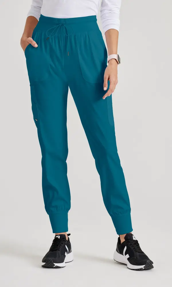 Greys Anatomy GRSP527 Spandex Stretch Carly 7 Pocket Jogger Scrub Pant-Greys Anatomy Spandex Stretch