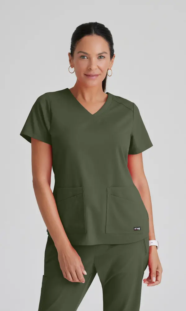 Greys Anatomy GRST011 Emma Spandex Stretch Scrub Top-Greys Anatomy Spandex Stretch