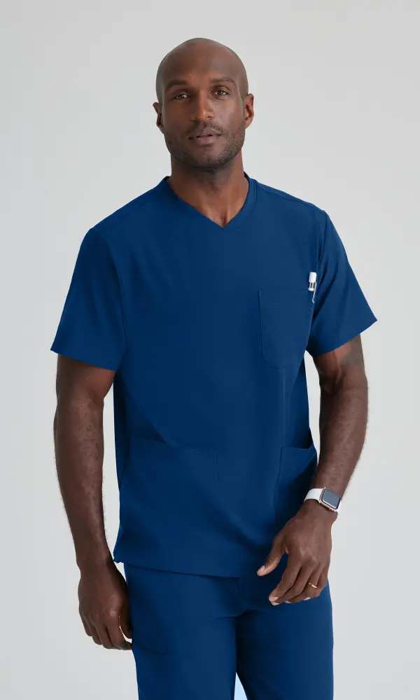 Skechers Vitality SKT082 Men&#8216;s 4 Pocket Crew Scrub Top-Skechers Vitality