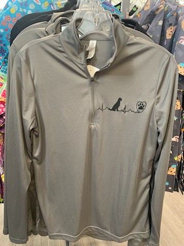 Grey 1/4 Zip Dog-The Scrub Hub