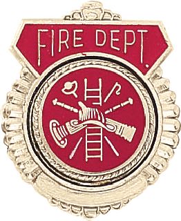 Fire Dept Emblem Tie Tac-Blackinton Insignia and Recognition