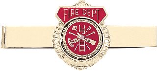 Fire Dept Emblem Tie Clasp-Blackinton Insignia and Recognition