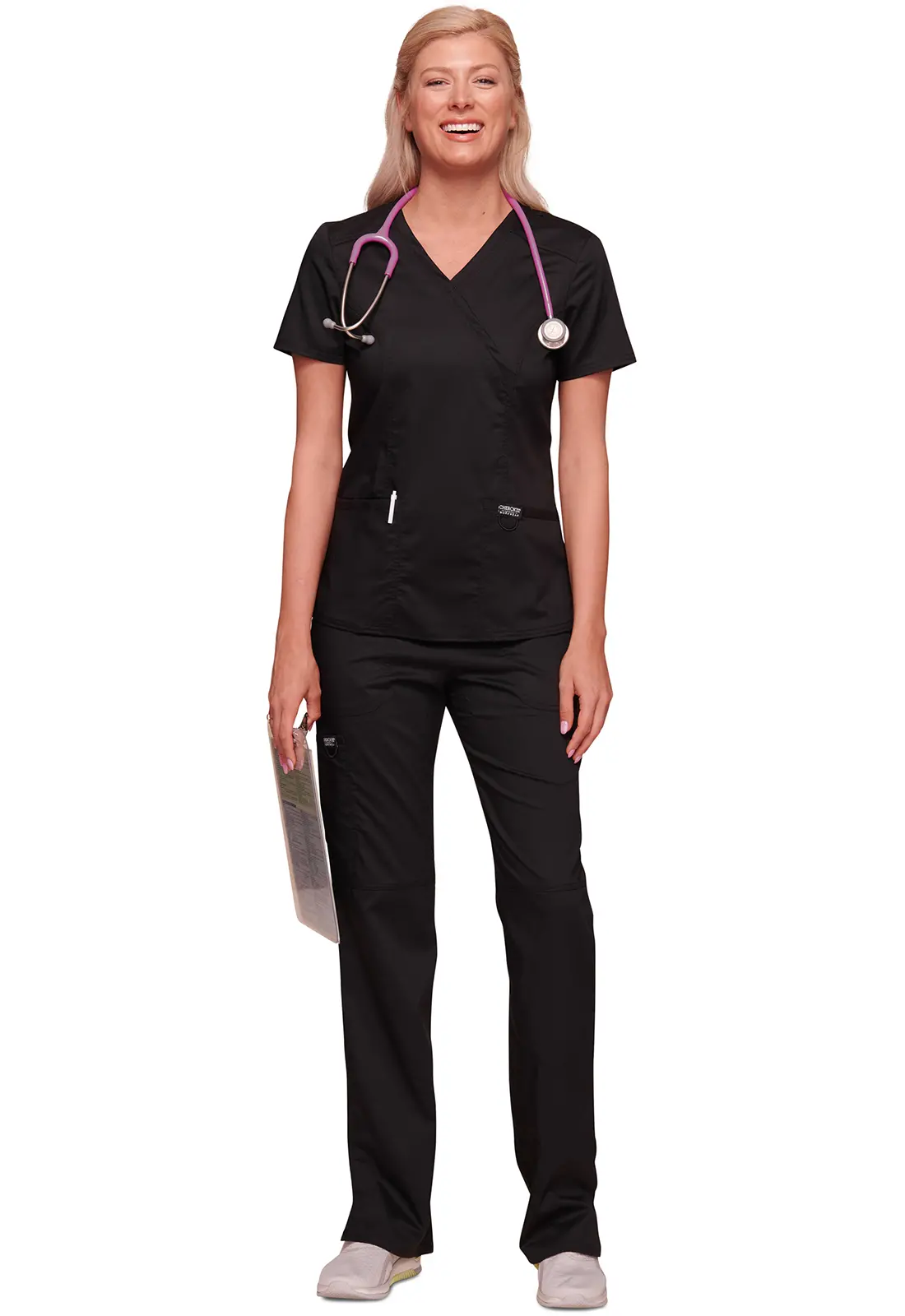 Cherokee Core Stretch Mock Wrap Scrub Top CH4728-Cherokee Core Stretch