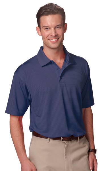 Adult Tonal Stripe Wicking Polo-Blue Generation