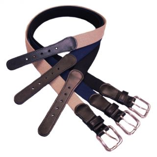 Leather Tipped Cotton Web-Boston Leather