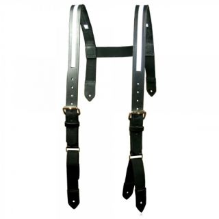 &#34;H&#34; Back Suspenders (Button) (Reflective)-Boston Leather