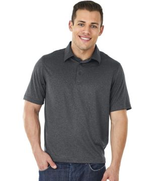 Mens Heathered Polo-Charles River Apparel