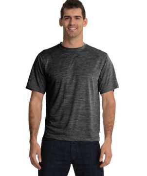 Mens Space Dye Performance Tee-Charles River Apparel