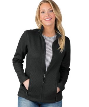 Womens Heritage Rib Knit Jacket-Charles River Apparel