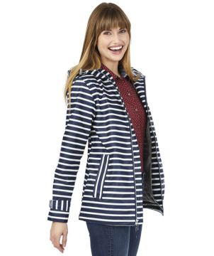 Womens New Englander Printed Rain Jacket-Charles River Apparel